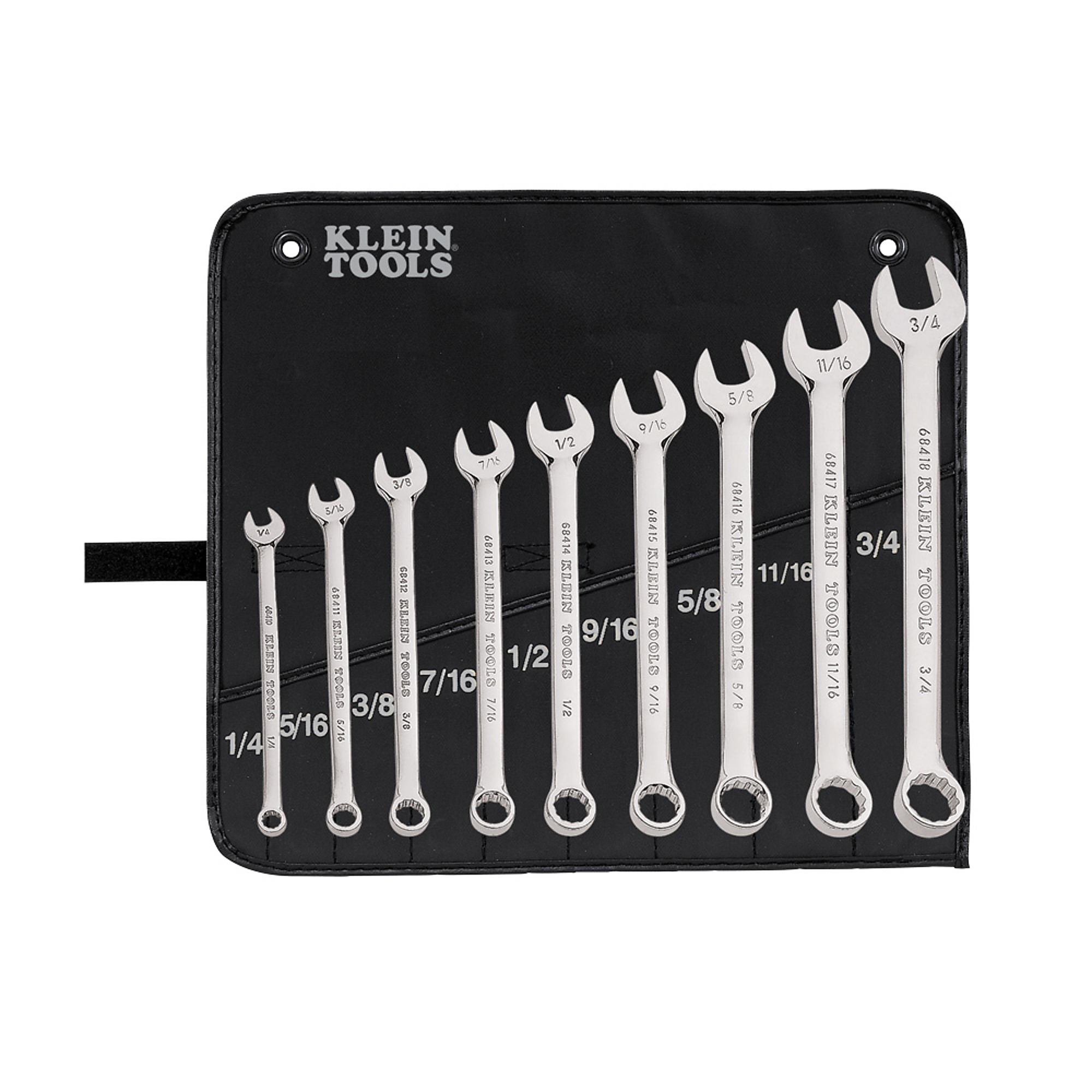 Klein Tools, Combination Wrench Set, 9-Piece, Model# 68402
